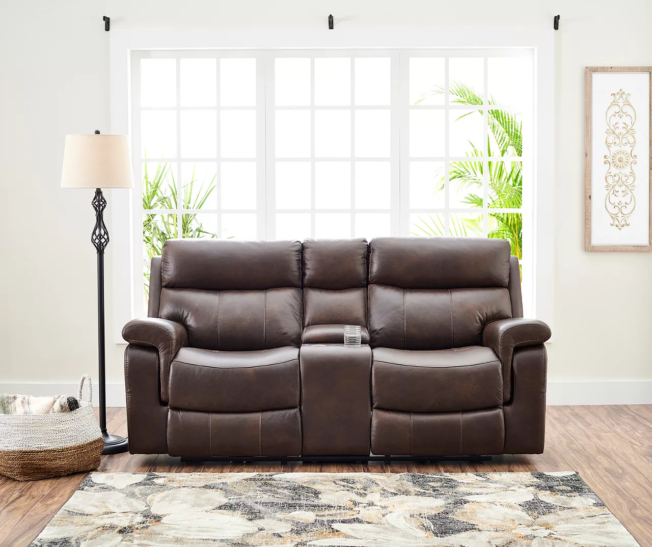 Wellsley Leather Power Reclining Console Loveseat - Image 3