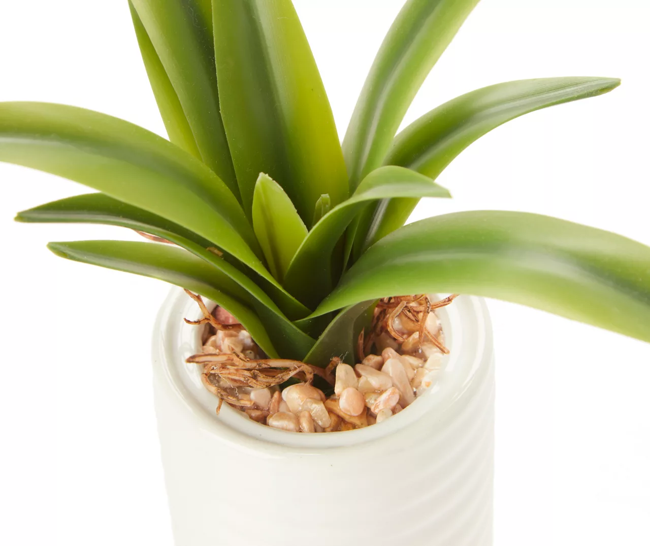 Mini Faux Greenery In White Ceramic Pot - Image 2