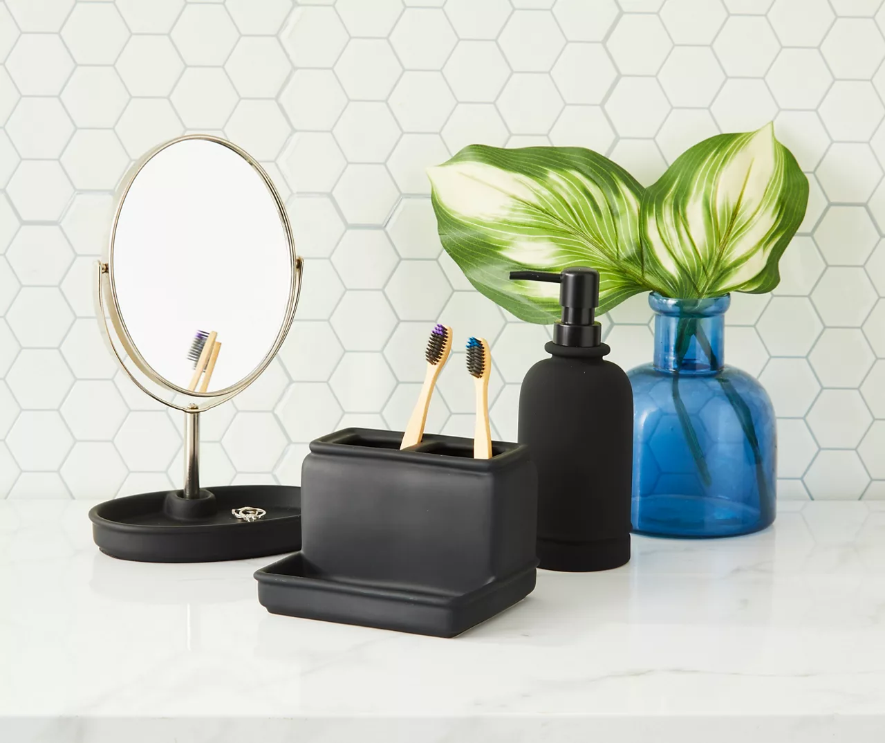 Matte Black Rubberized Toothbrush Holder - Image 2