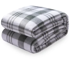 Broyhill Green Plaid Plush Blanket