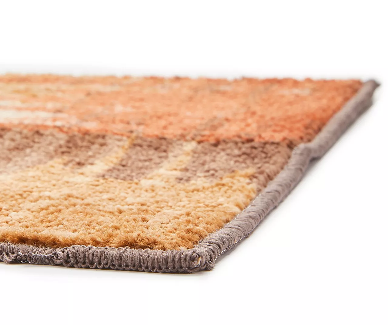 Broyhill Brown & Red Abstract Patchwork Accent Rug - Image 5