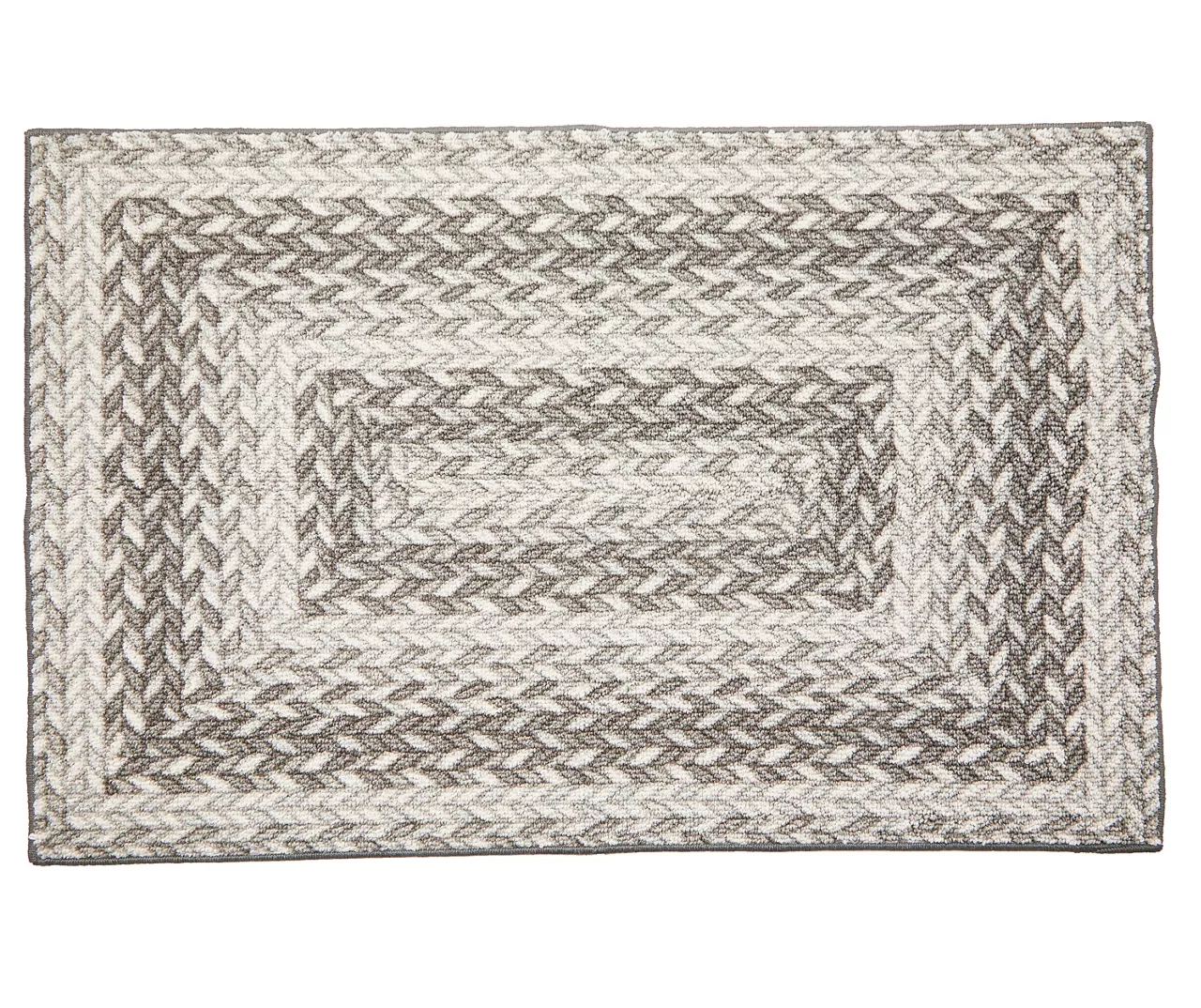 Broyhill Gray Braided Print Accent Rug - Image 3