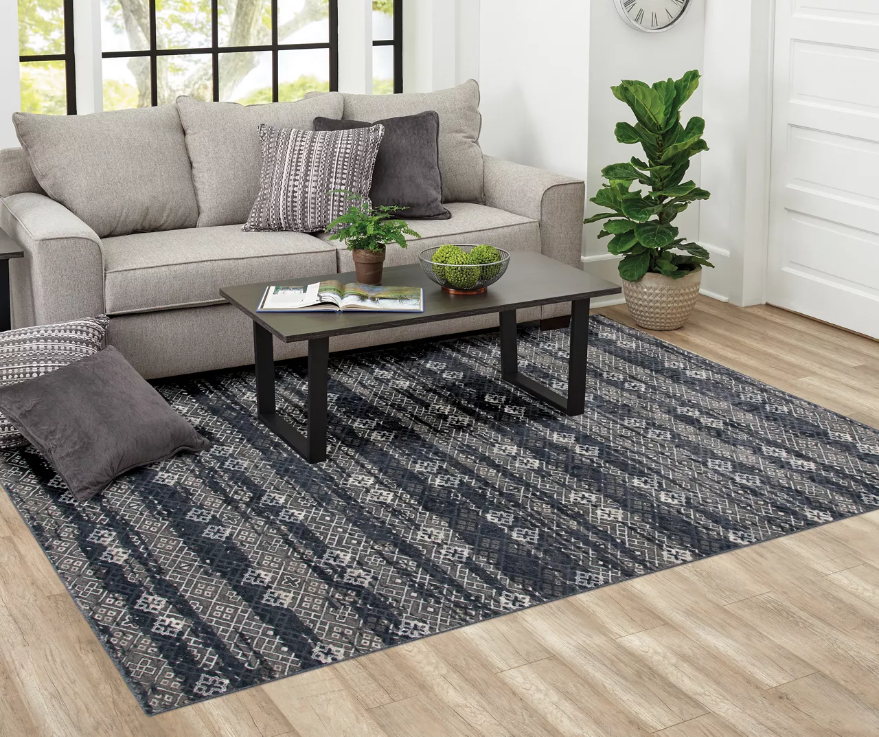 Broyhill Dancaster Nightfall & Shade Geometric Area Rug - Image 2