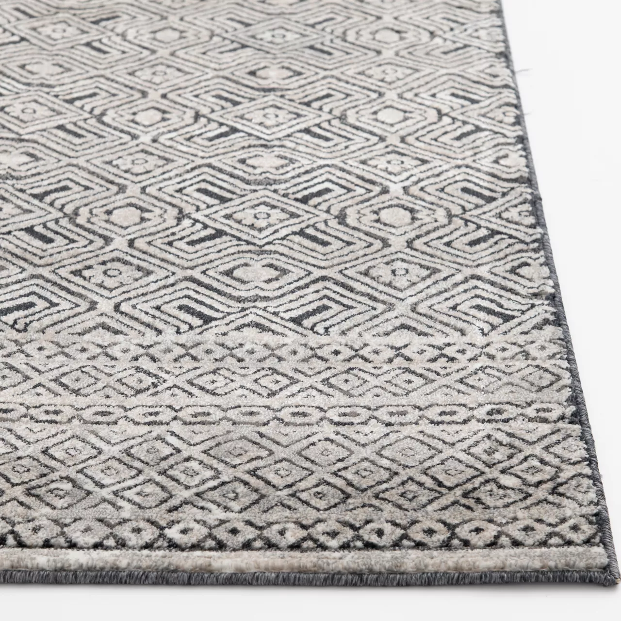 Colin Dark Blue & Whitecap Geometric Area Rug, (8' X 10') - Image 2