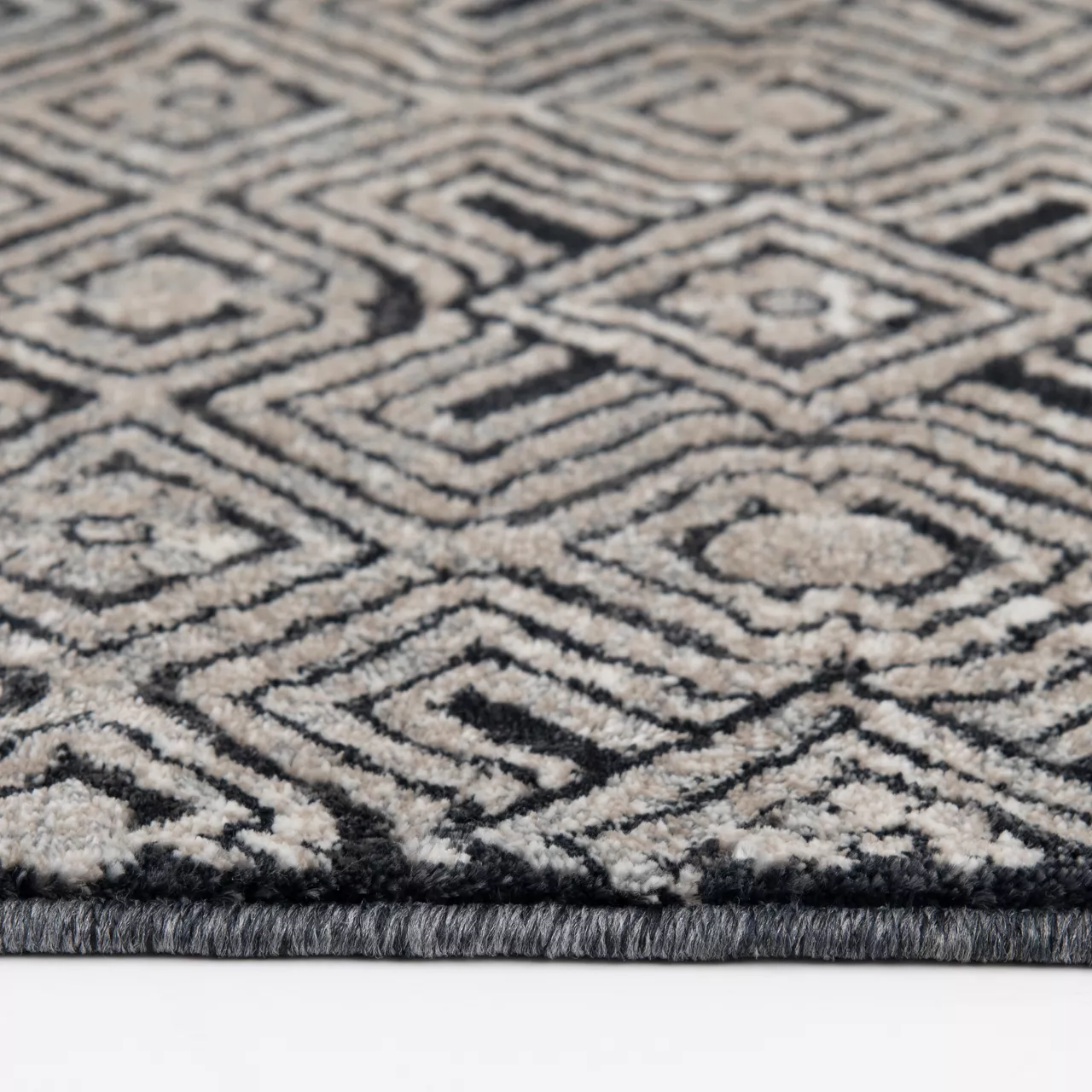 Colin Dark Blue & Whitecap Geometric Area Rug, (8' X 10') - Image 4