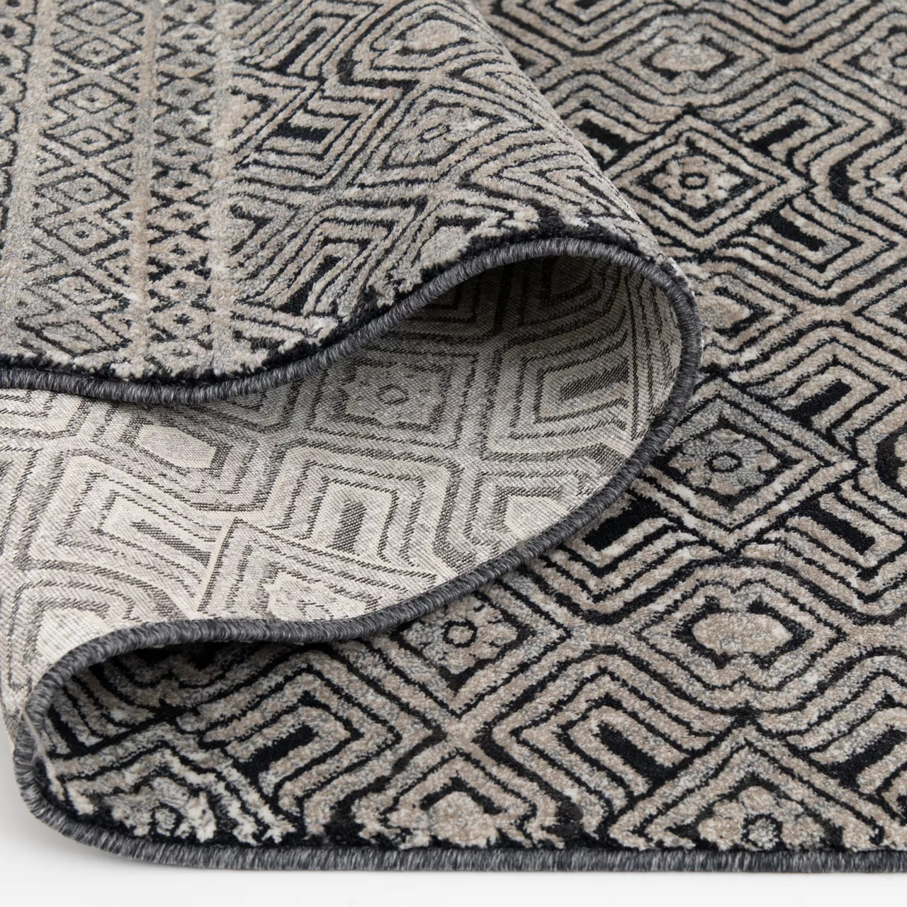 Colin Dark Blue & Whitecap Geometric Area Rug, (8' X 10') - Image 5