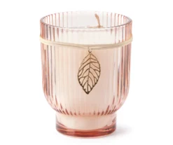 Wild Sedona Vanilla Cashmere Pink Rib Pedestal Candle, 15 Oz.