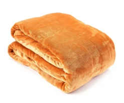 Camel Twin/Full Plush Velvet Blanket